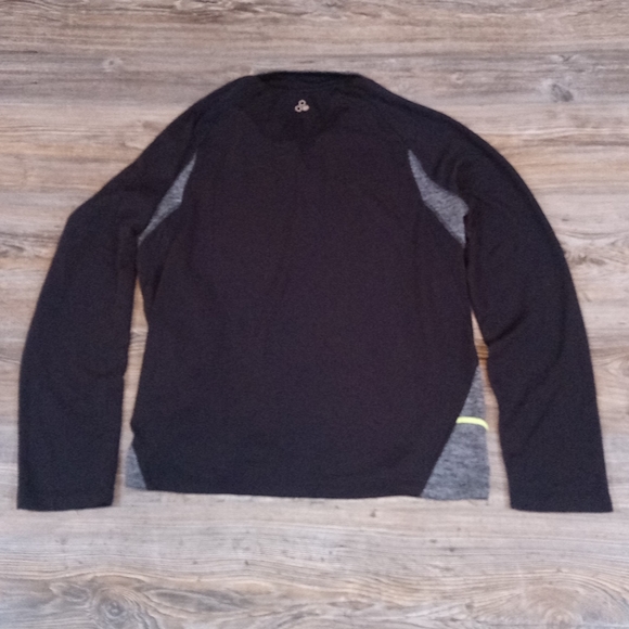 Long Sleeve Quarter Zip Athletic Dry Tek T Shirt Top - Picture 9 of 12